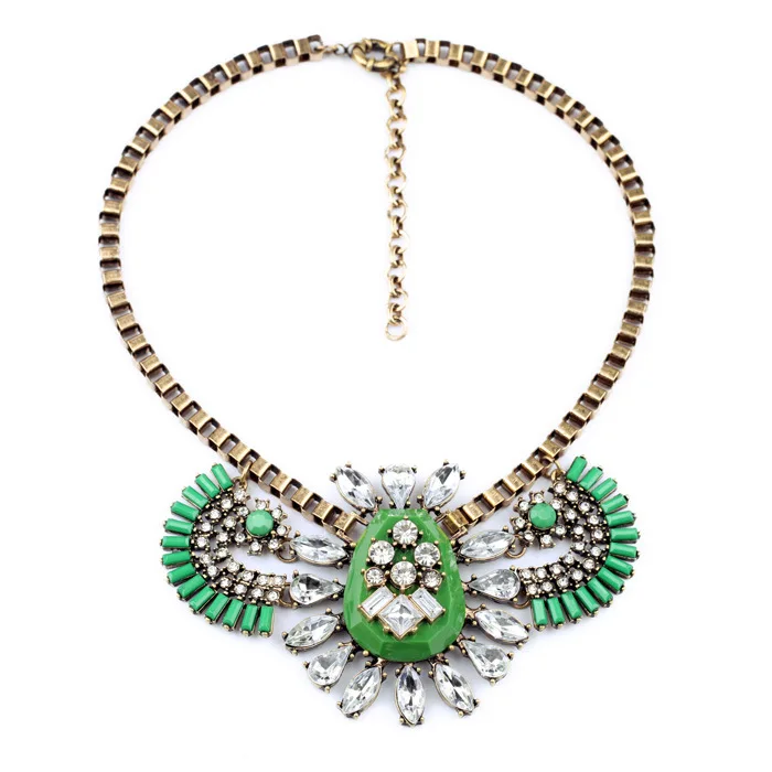 NK647 Top quality Fashion necklaces for women Resin statement gypsy necklaces