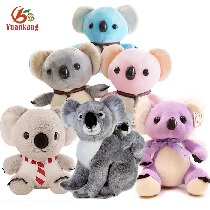 Custom Blue/Pink/Purple/Mini/Giant/ Baby Panda Koala Bear, Christmas Soft Plush Stuffed Koala Toys With Your Logo