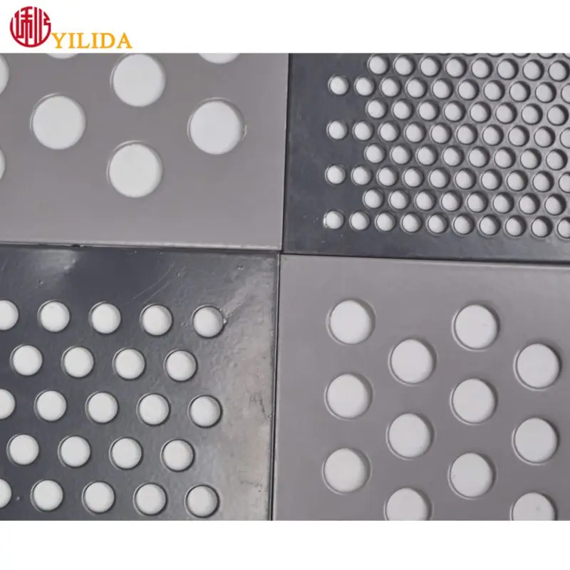 Black color powder coated Perforated metal mesh