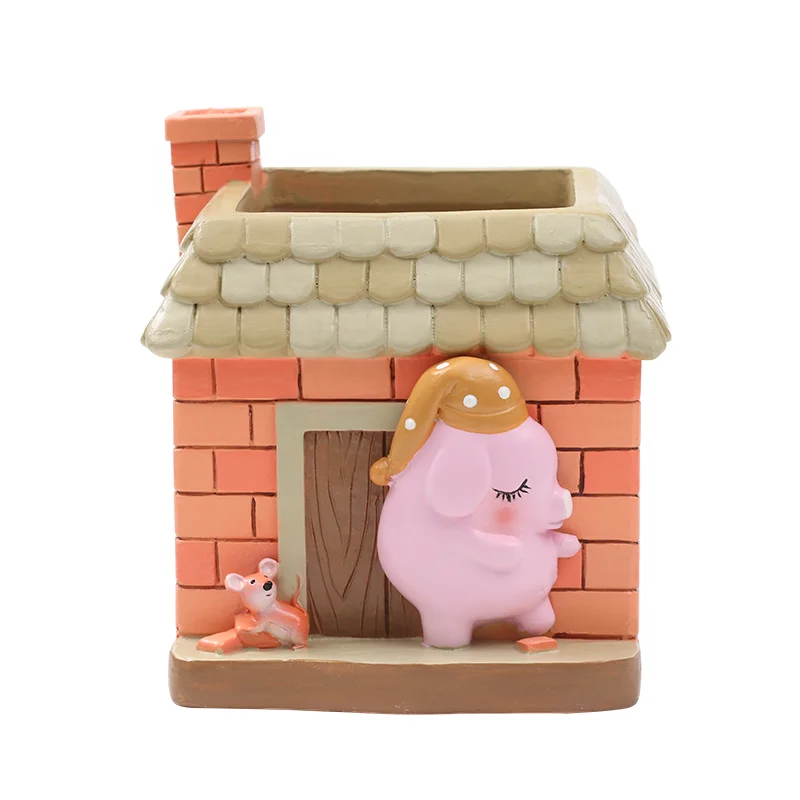 Оригинальный цветочный горшок Zakka из смолы с мультяшными животными