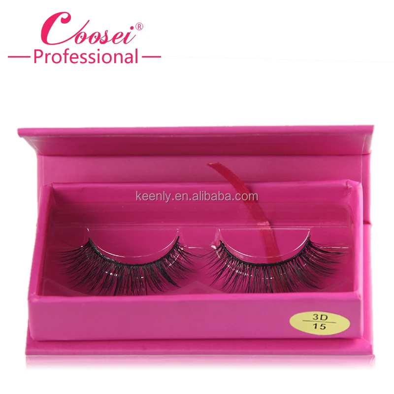Cheap wholesale pairs silk mink lashes 3D fiber synthetic hair false eyelashes