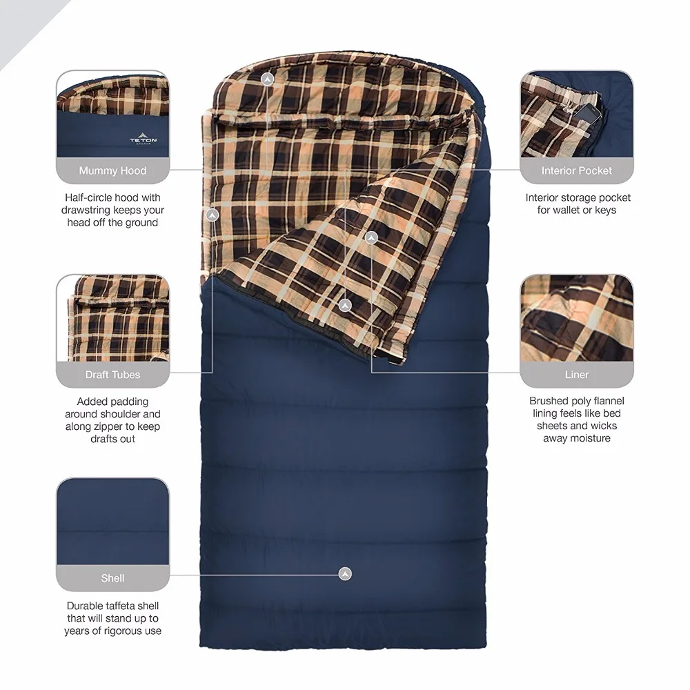 Woqi outdoor hight quality sleeping bag,camping hiking for adult sleeping bag in Warm winter