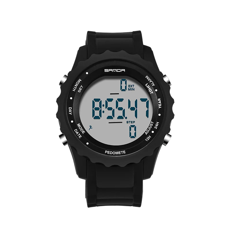 Sanda Step Watch Pedometer Digital Watches Men Ladies