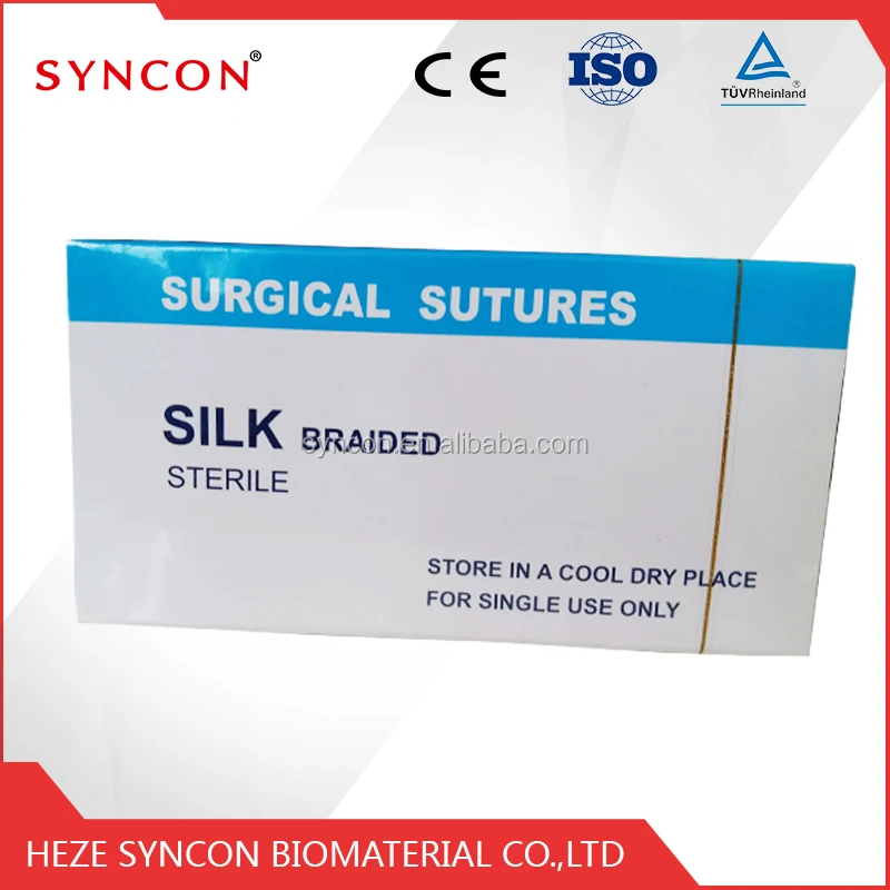 
Cheap Disposable Surgical Suture 8/0 Silk Suture with Needle 75cm 