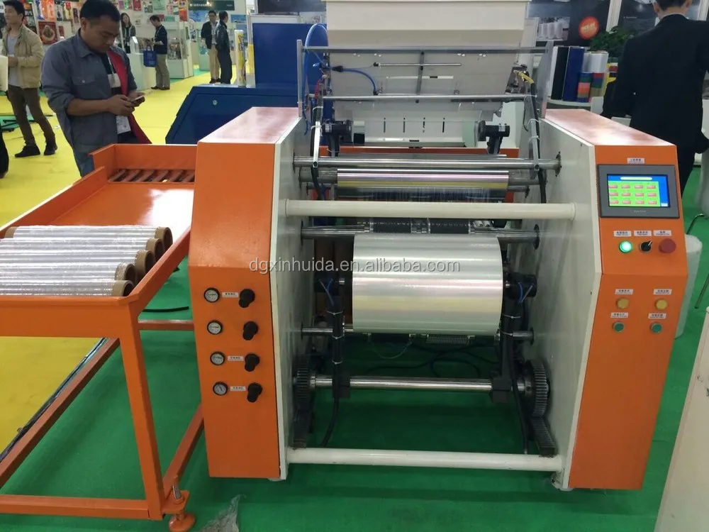 XHD-500 Fully Automatic Jumbo Roll Stretch Film Rewinder Machinery