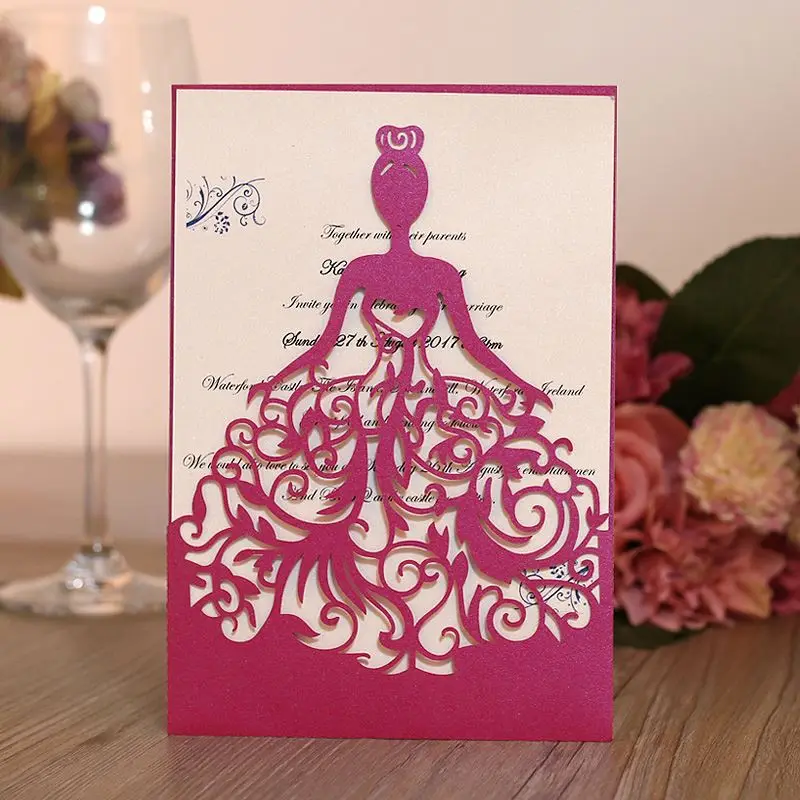 Hotselling Fancy Unique Love Design Wedding Invitation Cards