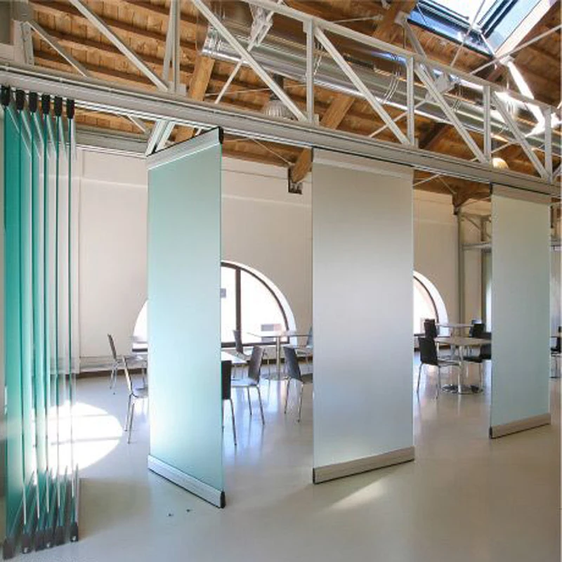 Aluminum Sliding Movable Office Wall Acoustic Sound Proofing  Office Partion Glass Wall