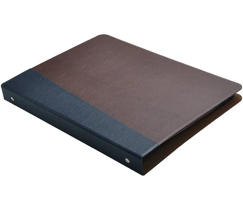 2020 New Portfolio Case Leather Binder 3 Ring with Clipboard/Mini Calculator /Tablet Pouch
