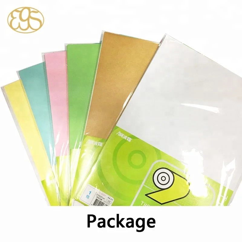 A4 multi color self adhesive printing label paper