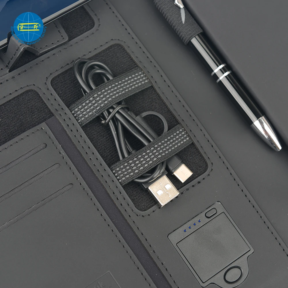 wireless charging a5 size  folder with notebook