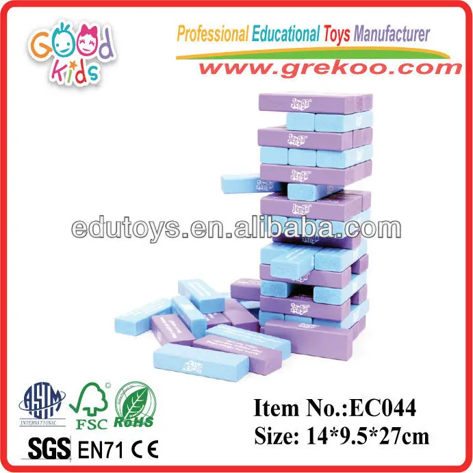 2015 новички блок деревянные jenga, деревянные jenga пользовательских, jenga