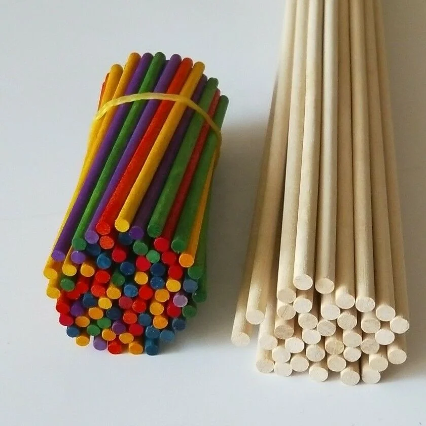 
Round Wooden Craft Sticks for Kids/Wooden Circle Dowel/Wooden Ice Cream Sticks for DIY Handcrafted 