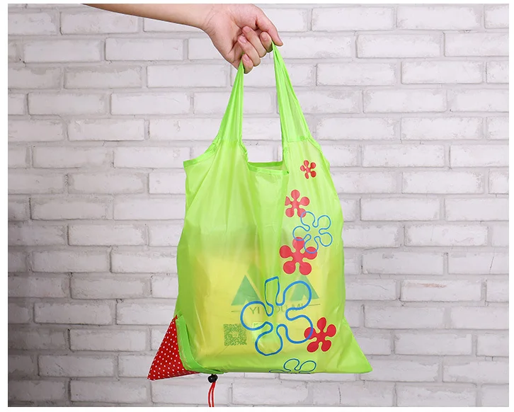 
Portable pocket pouch nylon waterproof shopping folding bag 