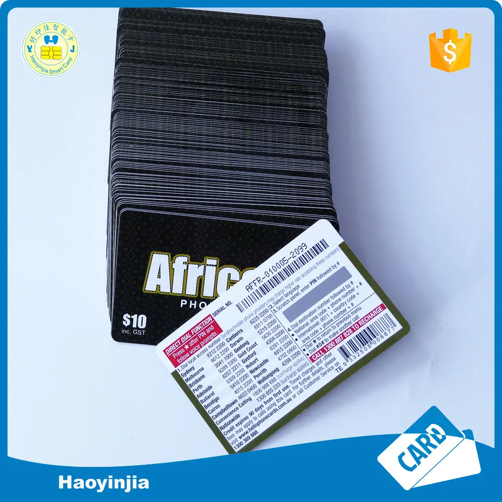 
300gsm Paper Internation Calling Cards with Scratch Label 