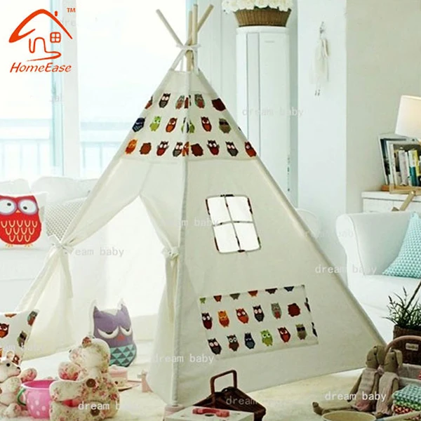 2018 Дети играют индейских вигвама палатка