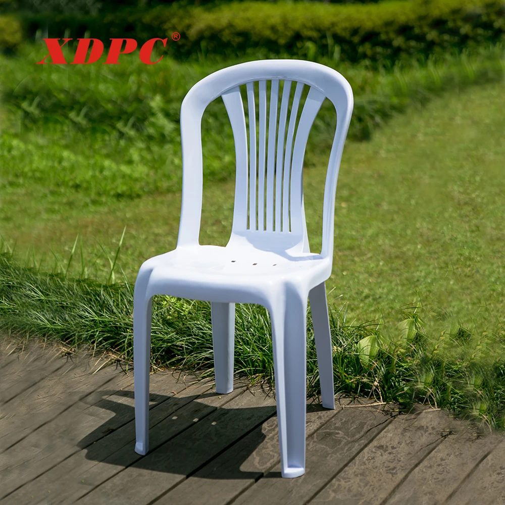 
China wholesale contemporary lightweight white outdoor stackable dining armless plastic chairs 