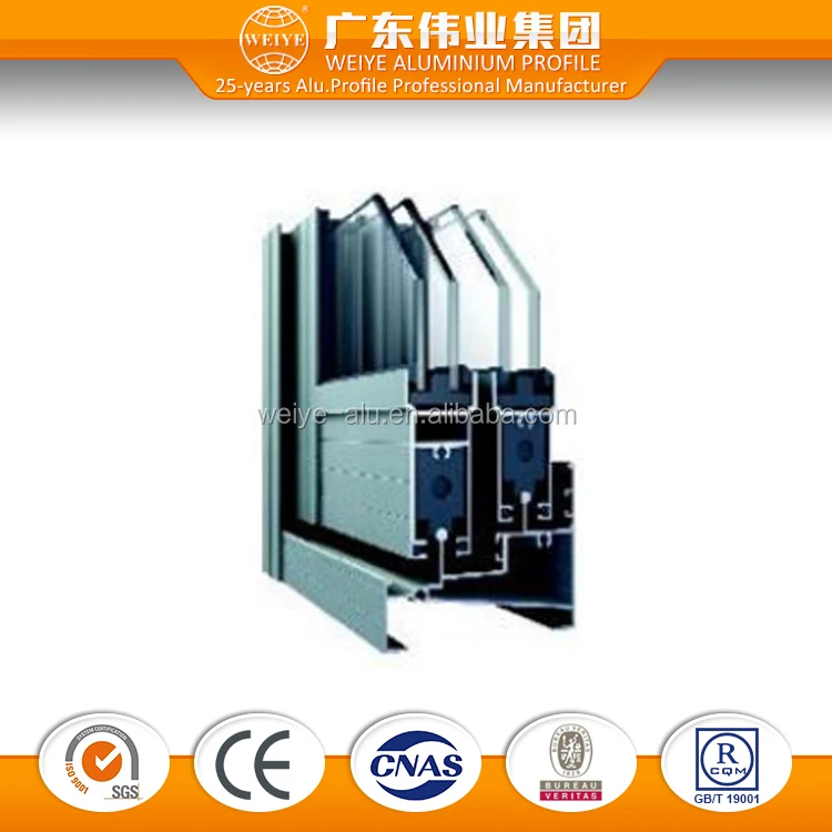 Aluminum alloy profile glass door and window frame profile
