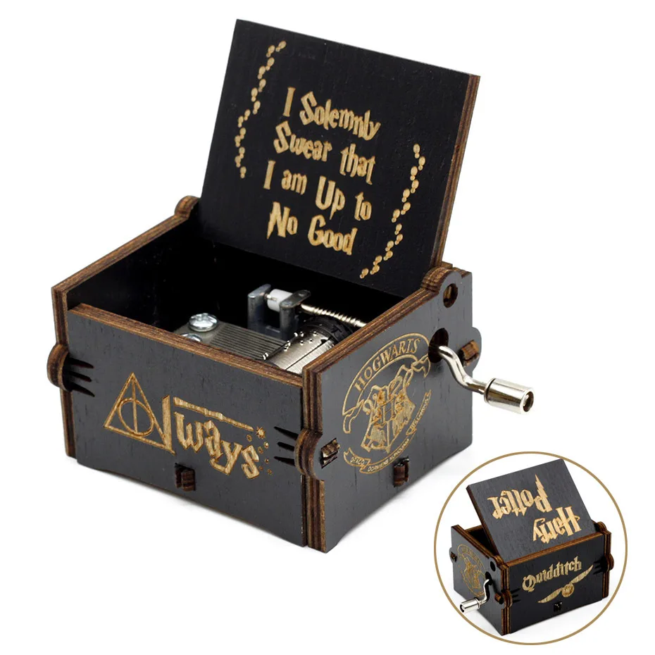 Theme Hand Crank Musical Wooden Pawaca Harry Potter Music Box