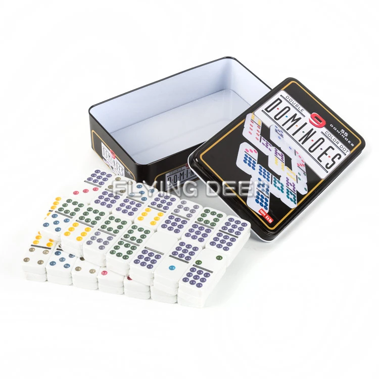 Factory Price Acrylic Plastic Colorful Domino Set Rummy Game