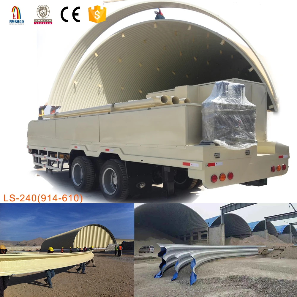 New design 240 trailer mounted arched metal roofing Roll Forming machine