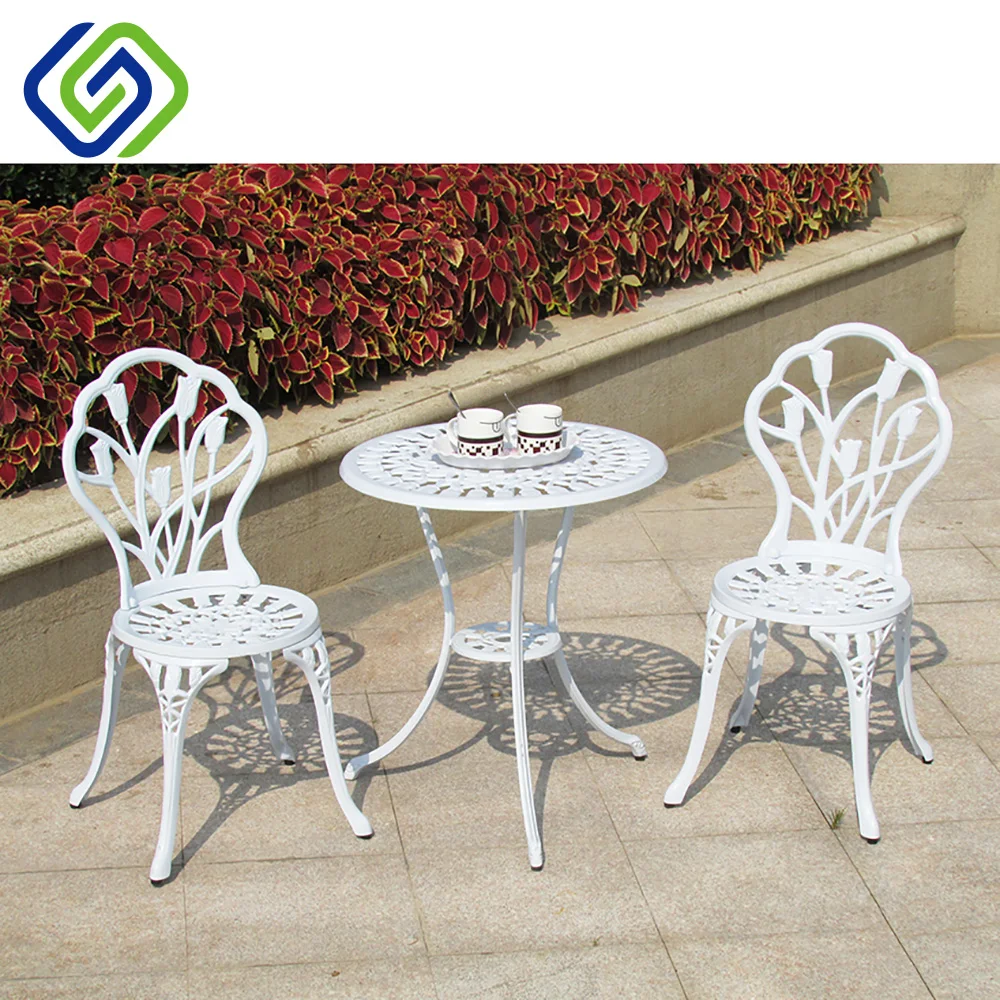 white antique heb wrought iron outdoor garden chair patio furniture set
