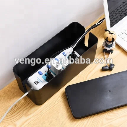 Cable Management Cord Organizer Kit Cover Conceal Hide Wire Plug Box