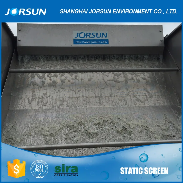 Статический сито для пищевой промышленности очистки сточных вод завод