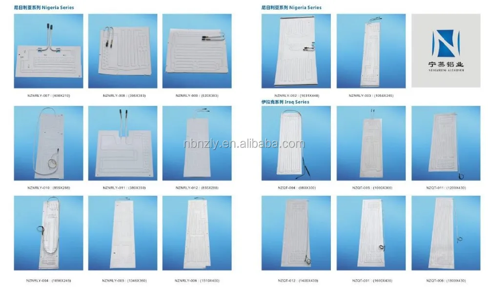 Mini fridge parts roll bond evaporator in cooling system refriagerator spare parts