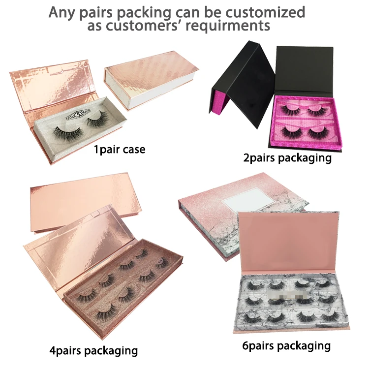 
Magnetic eyelashes case with mirror 100% Real Mink Fur Lash Package black glitter Eyelash Box OEM Custom Logo Packaging 