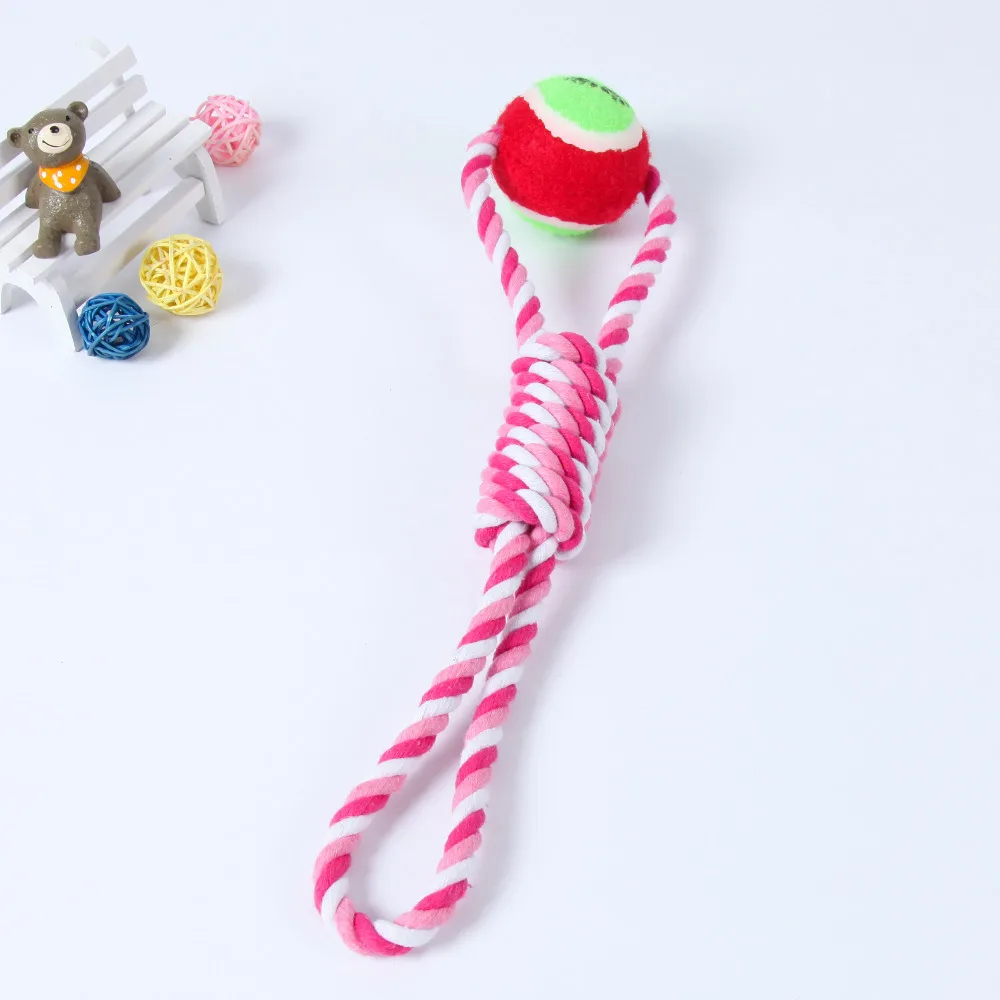 
Stocked Eco-Friendly Feature and Dogs Application ball tug rope dog toy 