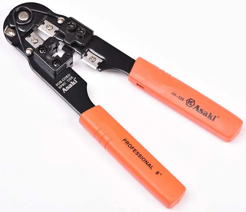 Asaki Ratchet Cable Lug Tool Crimping Pliers , Wire Terminal Crimper Types
