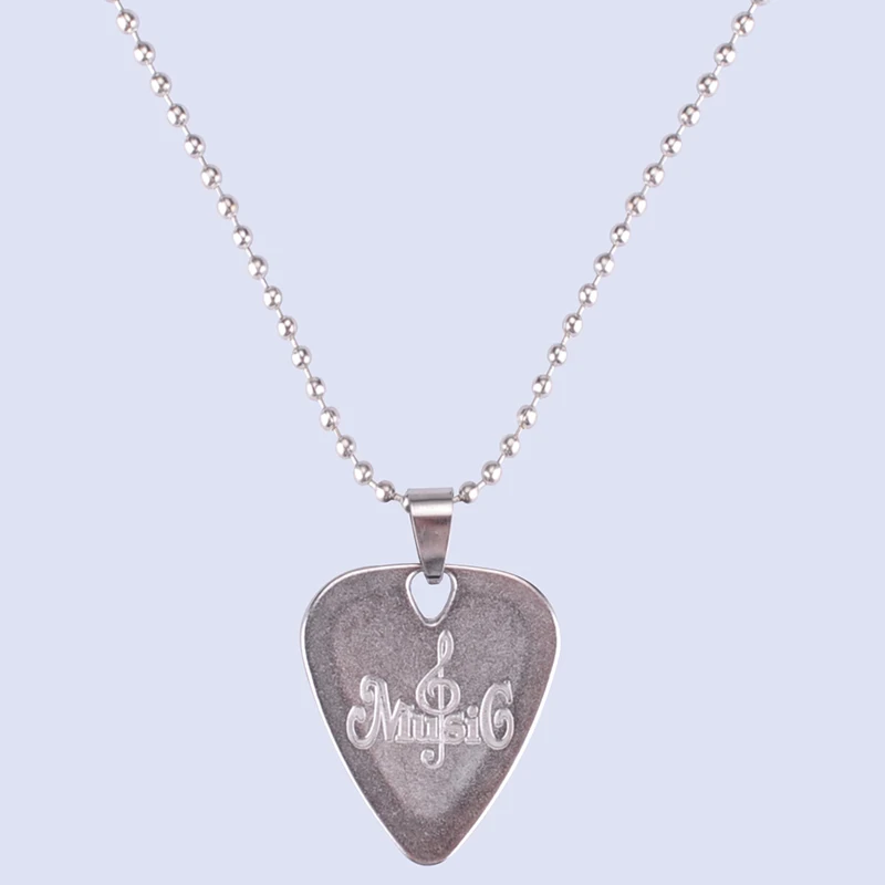 Personalized Guitar Pick Necklace Zinc Alloy Pendants Necklaces
