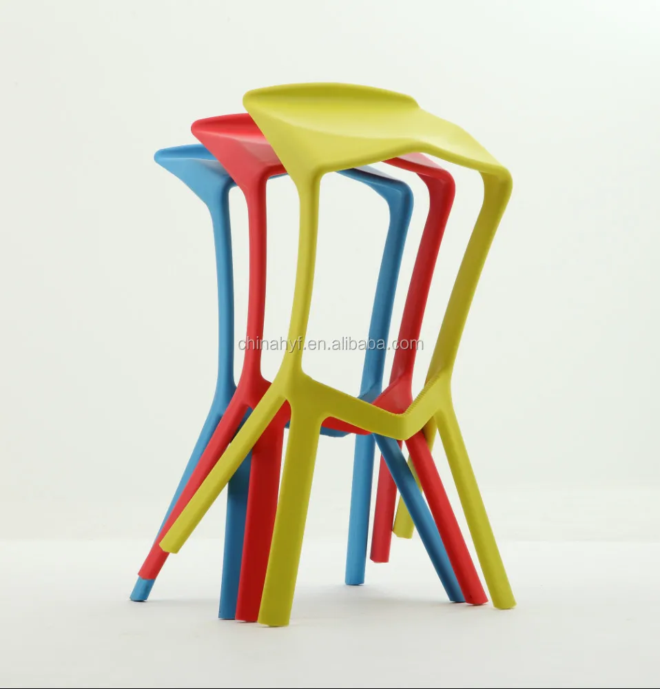 
miura stackable colorful plastic SEDEX Approved barstool PP-129A 