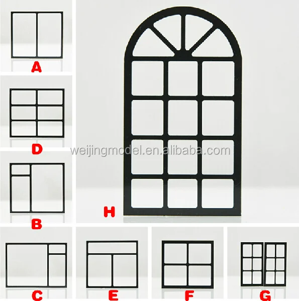 
scale model window in building model 