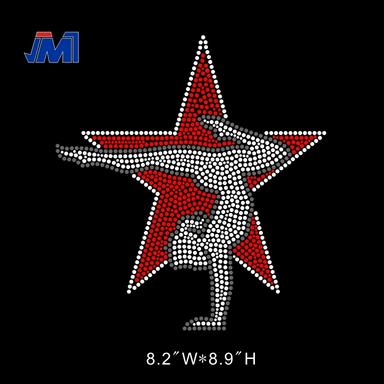 Gymnastics hot fix rhinestone appliques design for clothing