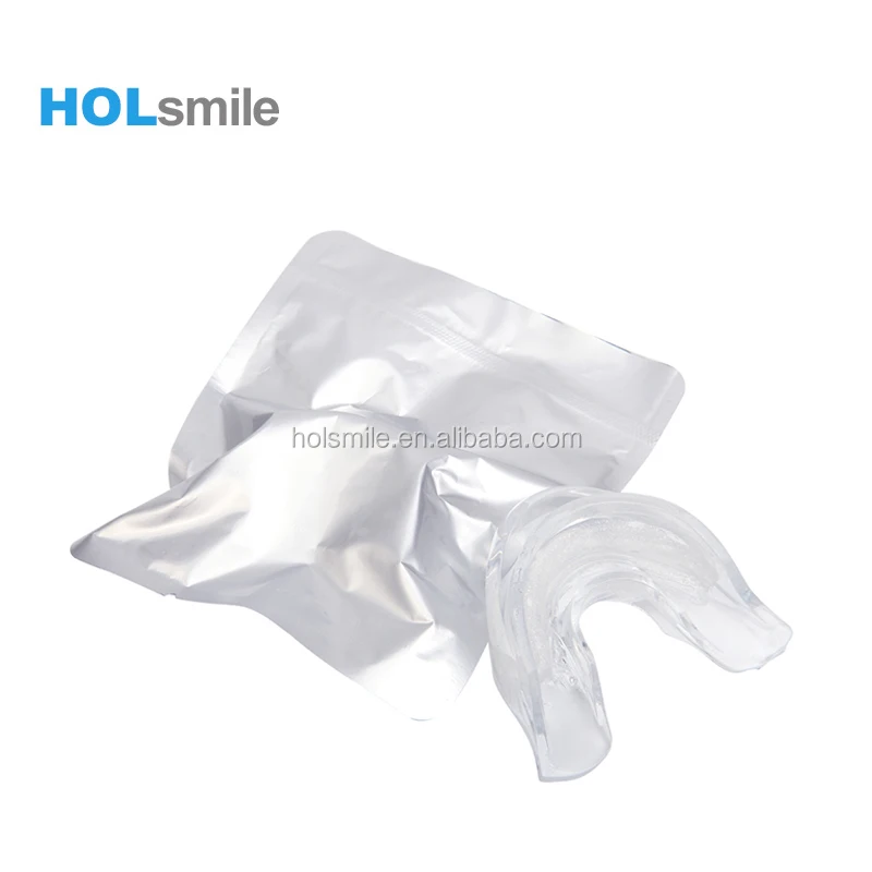 Private labelling EU market welcome non peroxide teeth whitening gel prefilled mouth tray