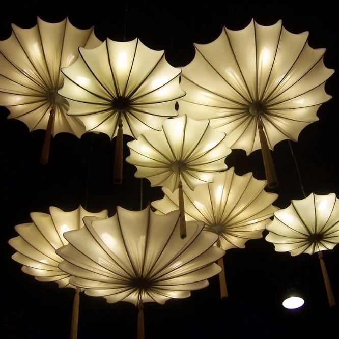 Азиатское украшение для дома, Китайская античная шелковая ткань, фонарь