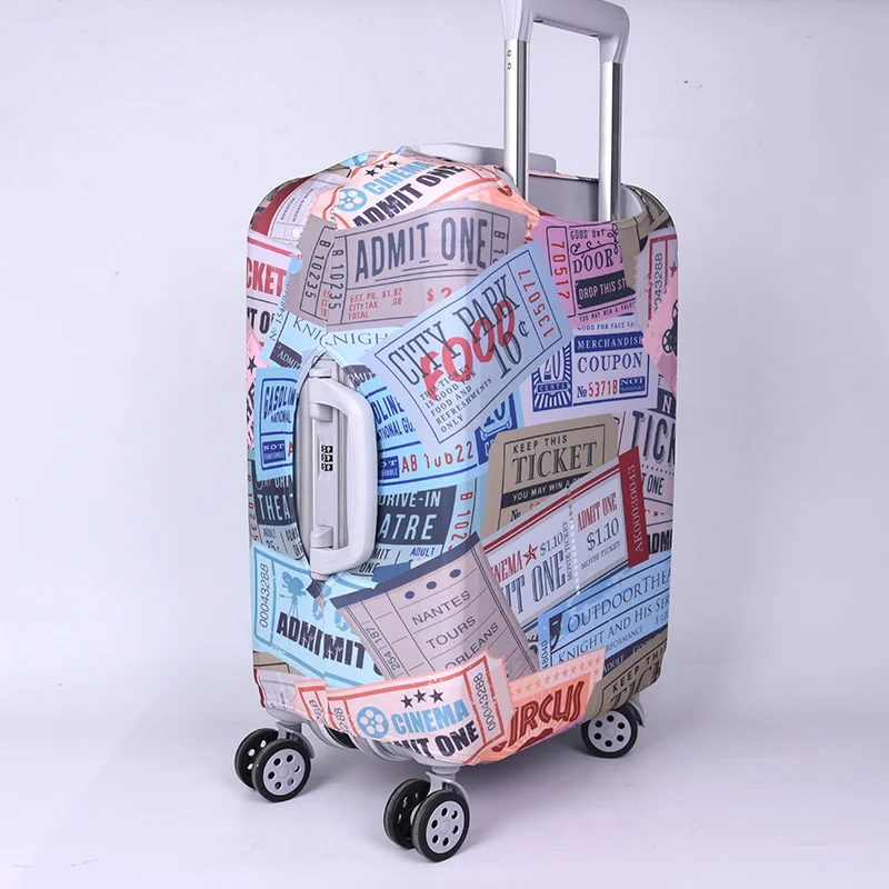 China Factory OEM Promotional Printed Spandex Luggage Cover Suitcase Protective Cover
