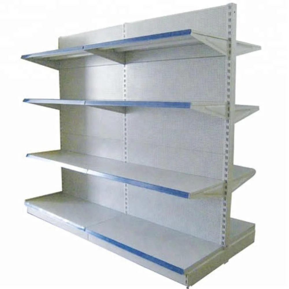 Metallic Material and Double-sided grocery shelves