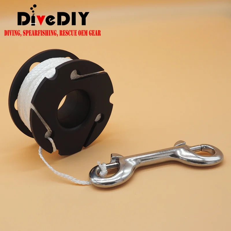 Diving reel Finger Spool with Brass Clip Line Holder Reel
