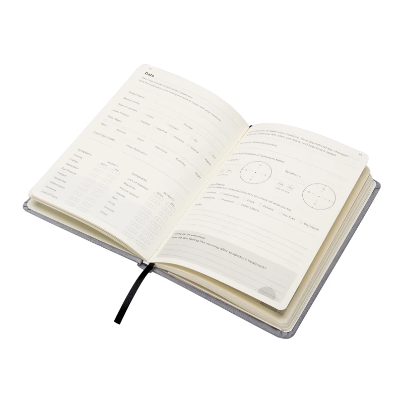 hot stamping A5 size cloth/fabric/ linen notebook printing with ribbon