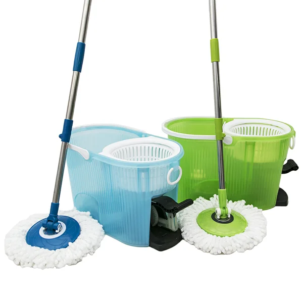 BNcompany With Foot Pedal Two Heads Spin Mob 360 Rotate Magic Mop Bucket