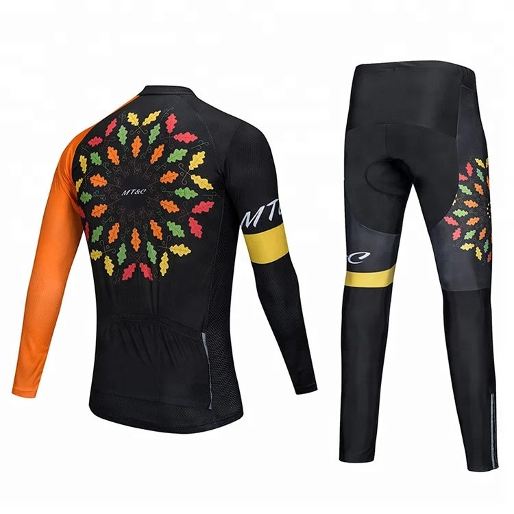 Mens Custom Mountain Bike Sets Cycling Jersey Long Sleeve