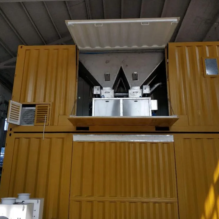 Port unloading movable box type packaging machine sand fertilizer bulk grain transportation packaging equipment