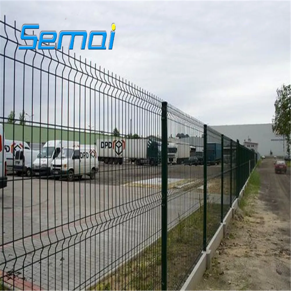 green or white color  powder coating steel wire welded mesh fence