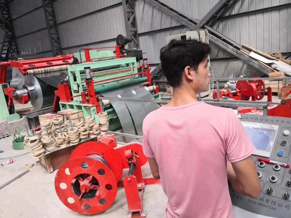 
SS CR HR GL AL metal steel coil slitting longitudinal cutting shearing recoiling line slitter machine equipment device 
