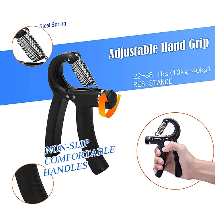 
Finger Exerciser Equipment Adjustable Hand Grip Strengthener 