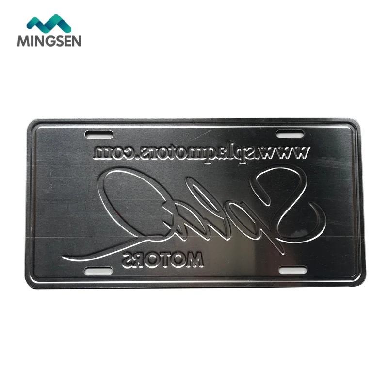 custom advertising aluminum decorative embossed car license plate