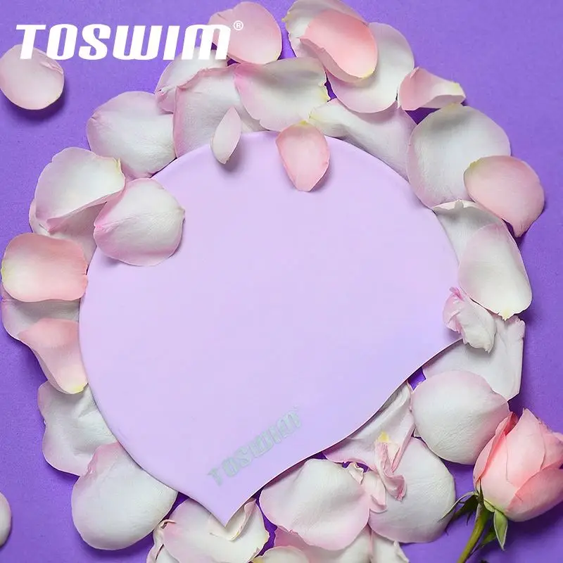 
OEM Customer Logo Printed High Quanlity Durable Adult Size Silicone Swimming Cap 