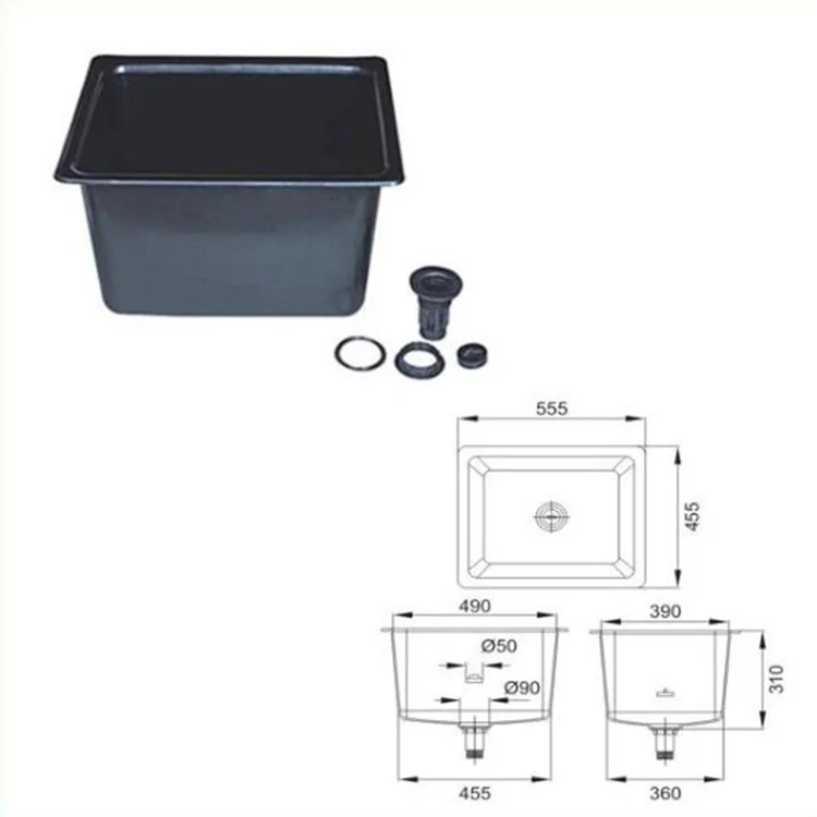 Biology equipment laboratory furniture polypropylene lab sink
